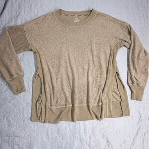 aerie Beige/Tan Cozy Textured Pullover Sweater